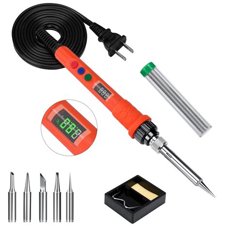 80w Soldering Iron Kitdigital Lcd Solder Gun Adjustable Temperature