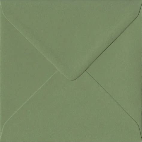 Green Square Envelope Vintage Green Gummed Mm X Mm