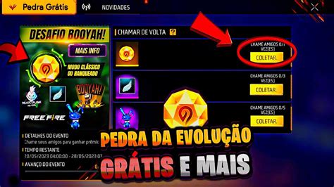 CORRE GARENA VAI DAR PEDRA DA EVOLUÇÃO PEGUE 2 EMOTES GRÁTIS BANNER