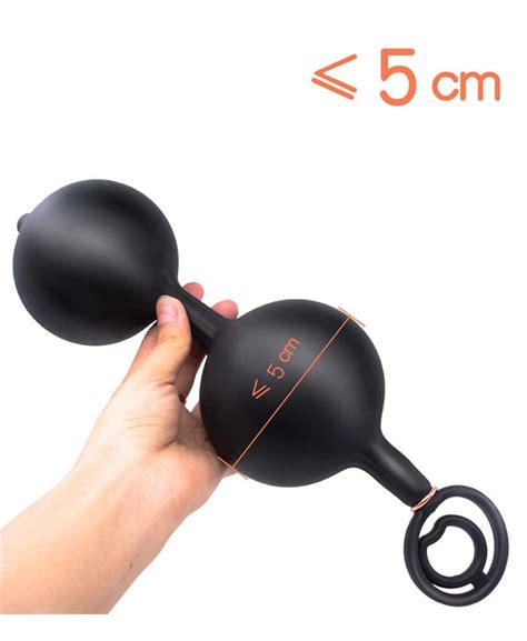 Double Steel Ball Inflatable Anal Plug The Blue Devices