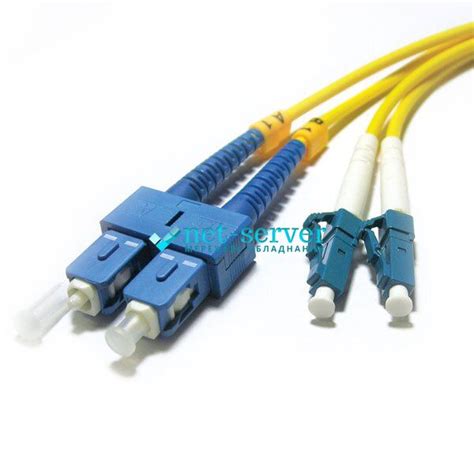 Оптический патчкорд SC/UPC-LC/UPC, SM, 3м, Duplex UPC-3SCLC(SM)D(ON ...