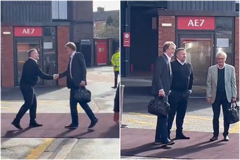 Video Sir Jim Ratcliffe Met By Richard Arnold At Old Trafford After