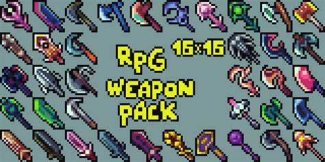 Rpg weapon pack 16x16 by Pixel Kiss