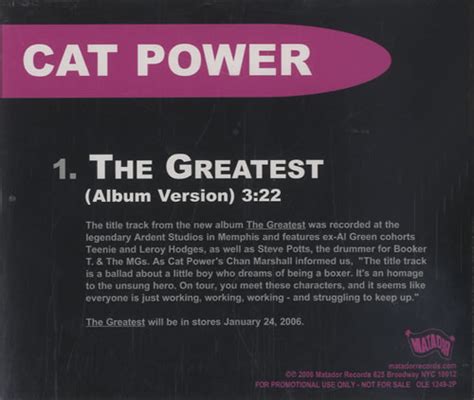 The greatest by Cat Power, CD with eilcom - Ref:3077276949