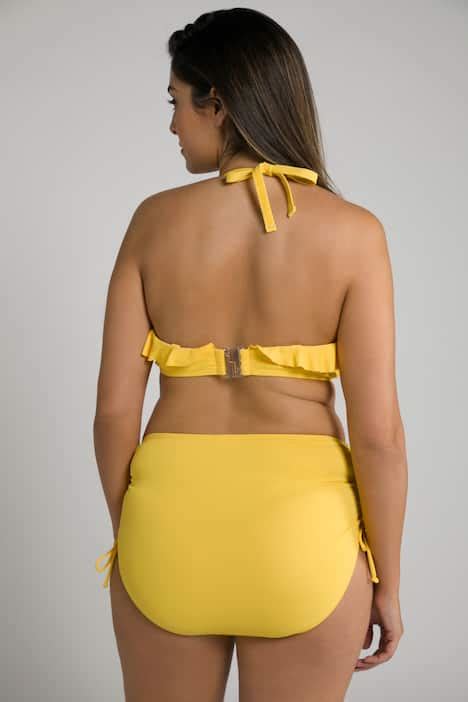 Ruffle Detail Strap Accent Front Lined Bikini Set Corn Yellow Ulla Popken