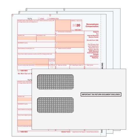 1099 Nec Kit With Self Seal Envelopes 3pt Necs3e