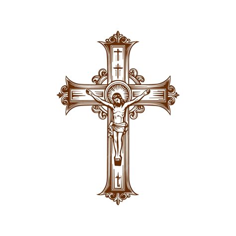 Download Premium Vintage Jesus Cross Vector Illustration Religious