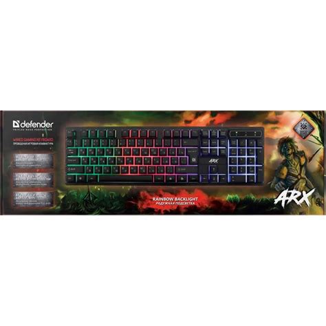 Defender ARX GK-196L RGB gaming keyboard Multicolor | Techinn