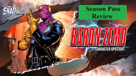 Marvel Snap Season Pass Review Baron Zemo Youtube