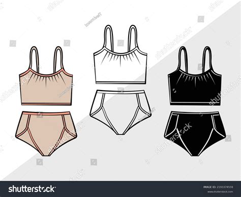Lingerie Clipart Svg Printable Vector Illustration Stock Vector Royalty Free