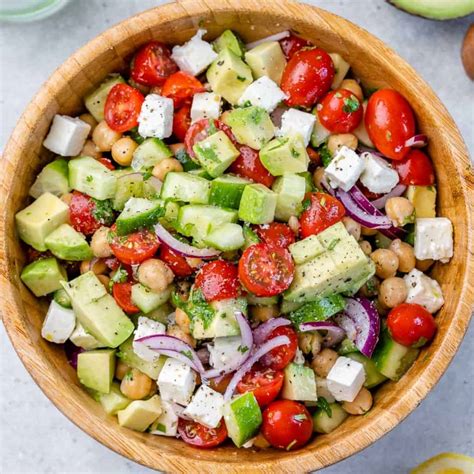 Easy Chickpea Feta Salad Healthy Fitness Meals