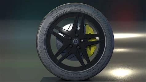 Black Alloy Racing Wheels - FlippedNormals