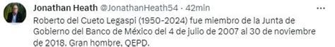 Muere Roberto Del Cueto Ex Subgobernador Del Banco De México Infobae