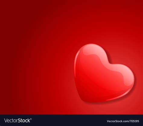 Red Shiny Heart Royalty Free Vector Image Vectorstock