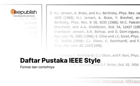 Contoh Format Daftar Pustaka Ieee Style