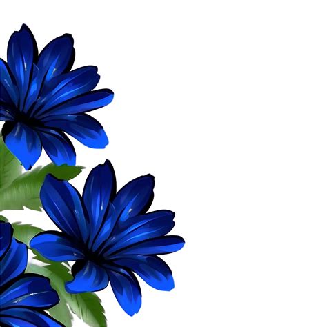 Blue Flower Png Png Images 200