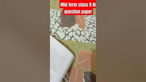 Mid Term Question Paper Class 9 Ai 2023artificial Intelligence Youtube