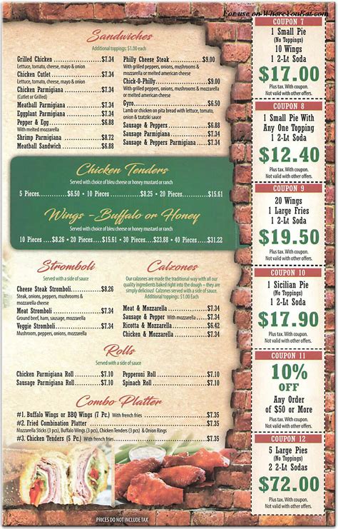 Peppinos Pizza Restaurant In The Bronx Menus Photos