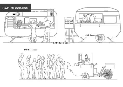 Street Food Cad Blocks