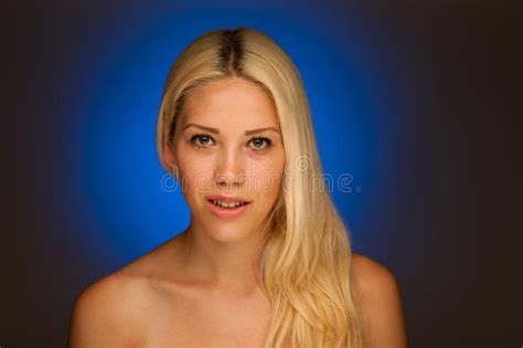 Neauty Portrait Of Cute Blonde Woman Stock Photo Image Of Model