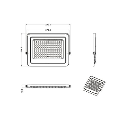 Foco Led W K Fl Slim Lumileds Negro Ev C