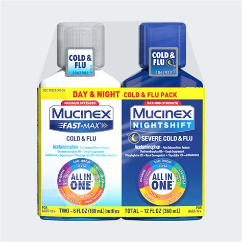 Maximum Strength Mucinex Fast Max Cold And Flu All In One Maximum Strength Mucinex Nightshift