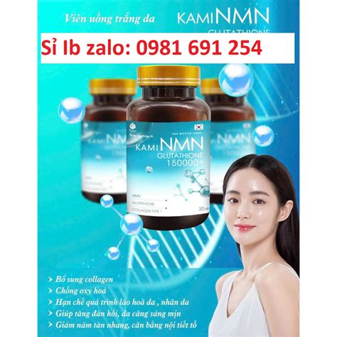 Kami NMN GLUTATHIONE Whitening Oral Tablet 150000 Genuine Box Of 30