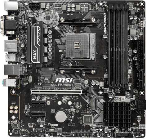 Материнская плата MSI B450M PRO-VDH MAX (sAM4, AMD B450, PCI-Ex16 ...