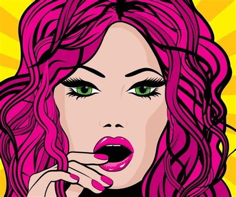 Pop Art Woman Stock Illustration By ©galamar 91743138