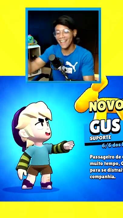 Ganhei O Novo Brawler Gus De Gra A No Brawl Stars Youtube