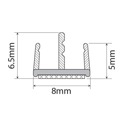 Glass Lip Self Adhesive Door Seal Clear