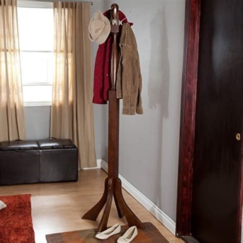 Free Standing Coat Rack From Solid Wood With Metal Hook Walmart