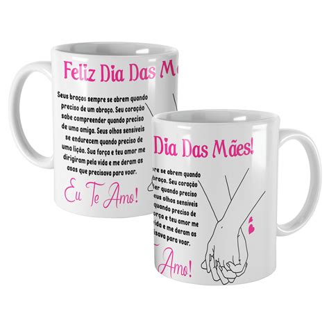 Caneca Personalizada Feliz Dia Das M Es Dizer Presente Elo