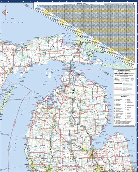 Michigan State Wall Map - Executive Series | SwiftMaps