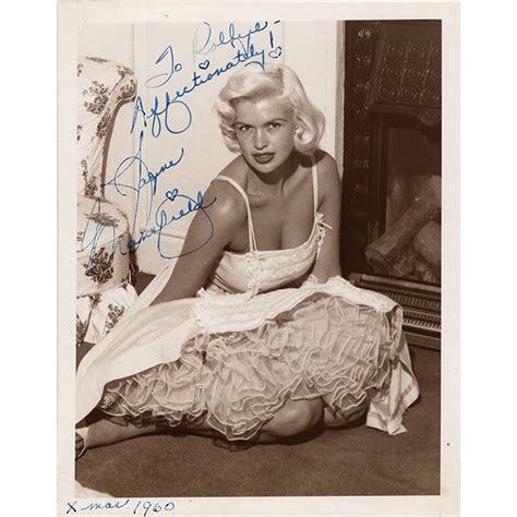 Jayne Mansfield Signed Photograph