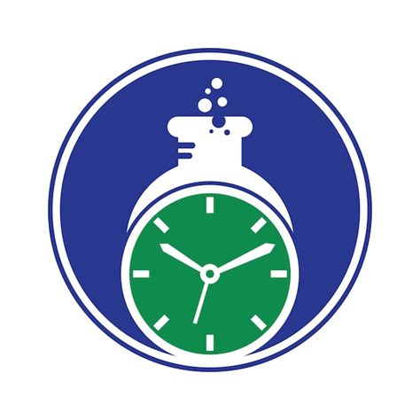 Design Des Time Lab Logos Vektordesign Des Clock Lab Logos Premium