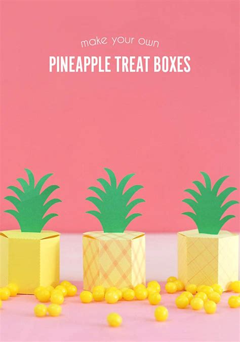 Diy Pineapple Box Gift Box Template Diy Pineapple Pineapple Gift Box