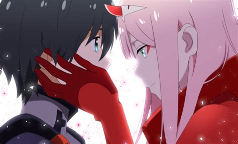 壁纸 数字艺术 艺术品 粉红色的头发 绿眼睛 Darling In The Franxx Zero Two Darling In