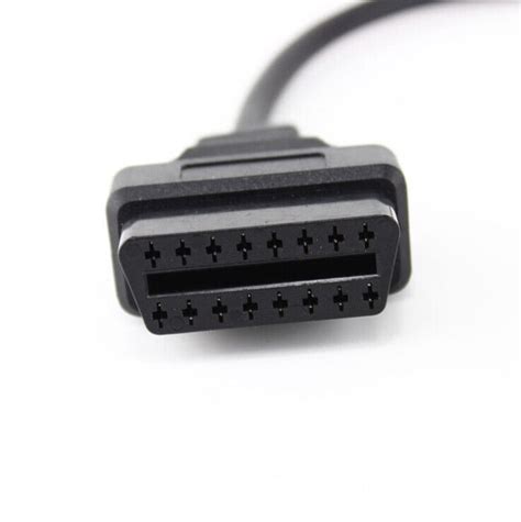 Black 14 Pin Obd1 To Obd2 Connector Adapter Cable Diagnostic Tool Replacement D Ebay