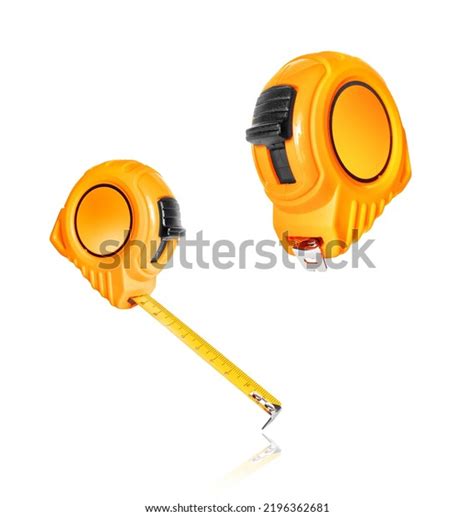 Open Closed Measuring Tapes Close Isolated Stock Photo 2196362681