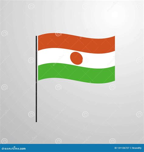 Niger Waving Flag Stock Vector Illustration Of Nigerien 131126727