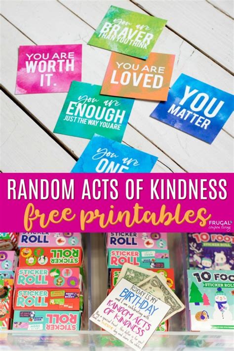 Random Acts Of Kindness Day Ideas And Pdf Printables Random Acts Of