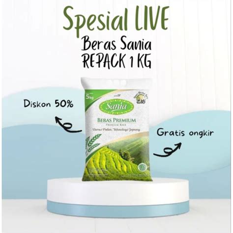 Jual Beras Sania Kg Kemasan Repack Shopee Indonesia