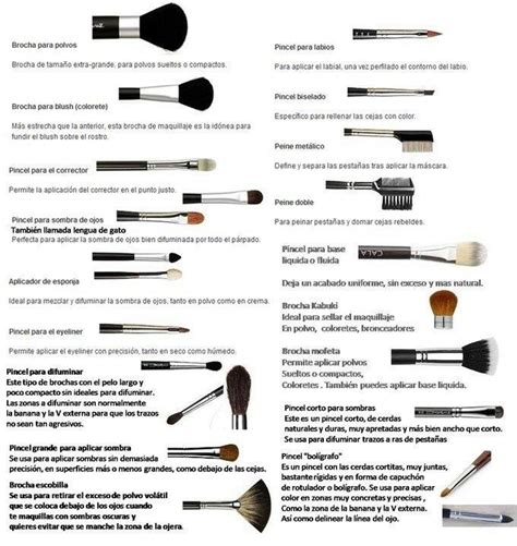 Tipos De Brochas Y Sus Usos Makeup Brushes Guide Bridal Eye Makeup