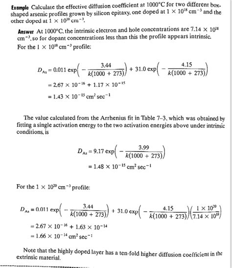 Solved Example Calculate The Effective Diffusion Coefficient Chegg