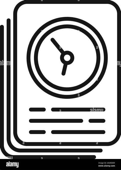 Work papers icon outline vector. Flexible time. Home hour Stock Vector ... 