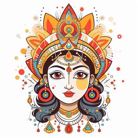 Premium Vector | Free vector navratri painting isolated