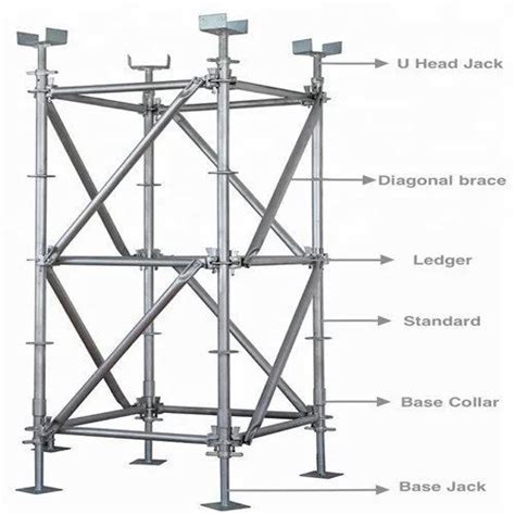 Hot Dipped Galvanized Mild Steel Scaffolding Cuplock Standard At