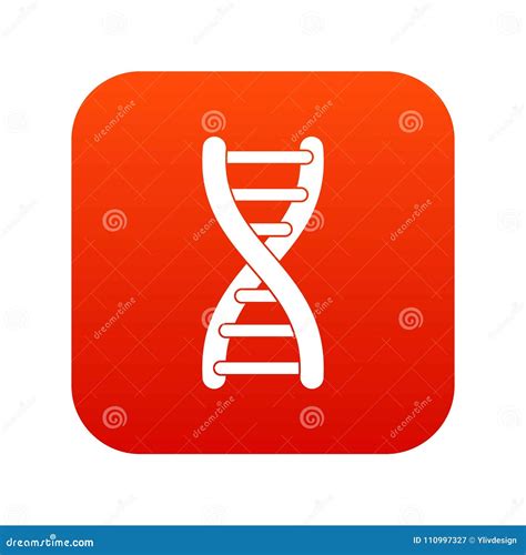 Rojo Digital Del Icono Del Filamento De La Dna Ilustraci N Del Vector