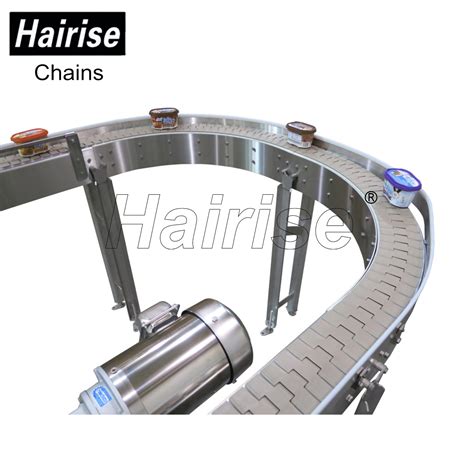 China Flexible Flat Top Belt Plastic Chain Conveyor For Bottle China